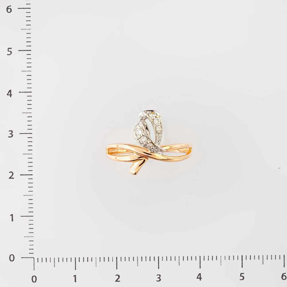 Кольцо с бриллиантом из красного золота 585 пробы