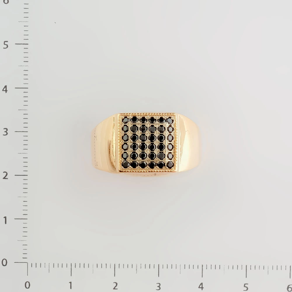 Кольцо с агатом из желтого золота 585 пробы