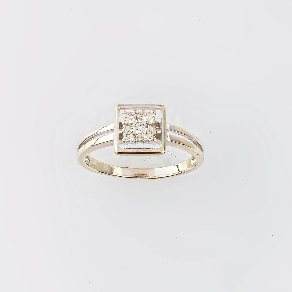 Кольцо с бриллиантом из белого золота 585 пробы