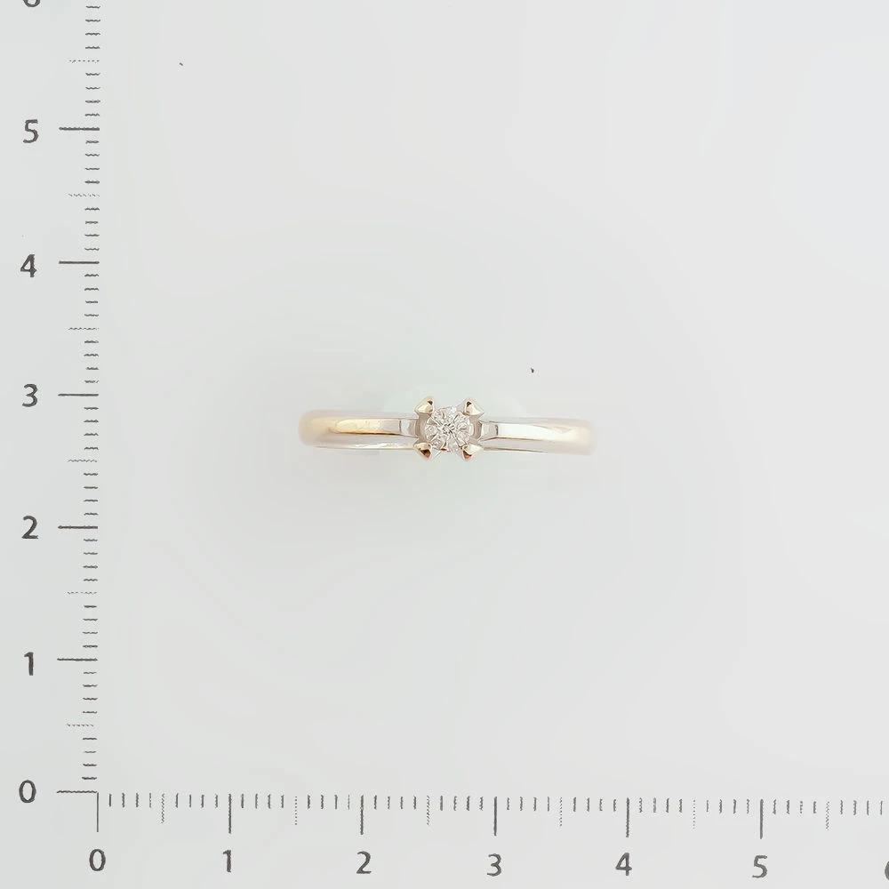 Кольцо с бриллиантом из белого золота 585 пробы