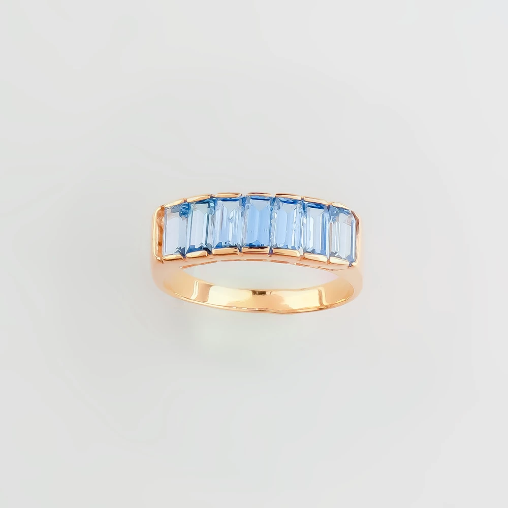 Кольцо с шпинелью из красного золота 585 пробы