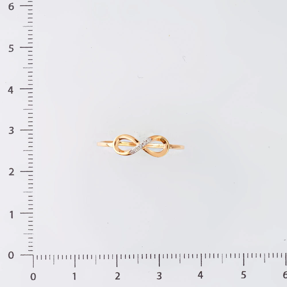 Кольцо с бриллиантом из красного золота 585 пробы