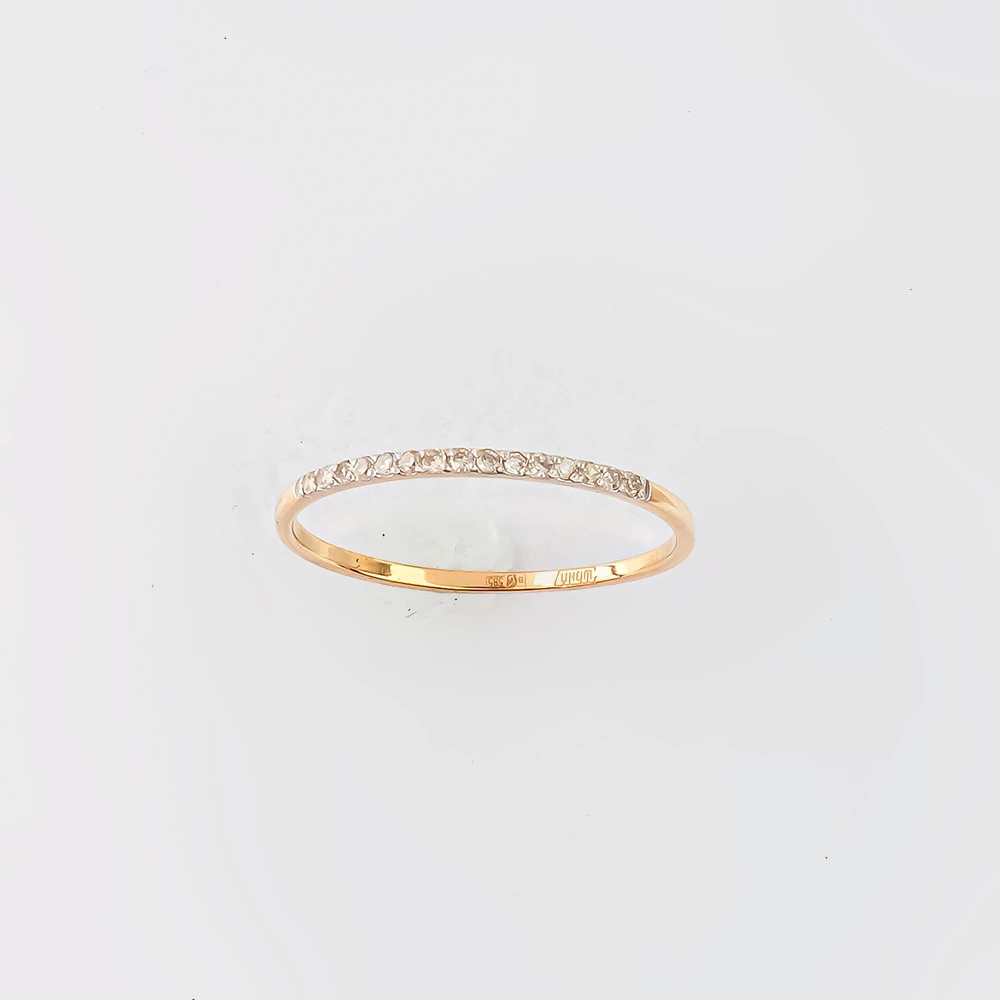 Кольцо с бриллиантом из красного золота 585 пробы