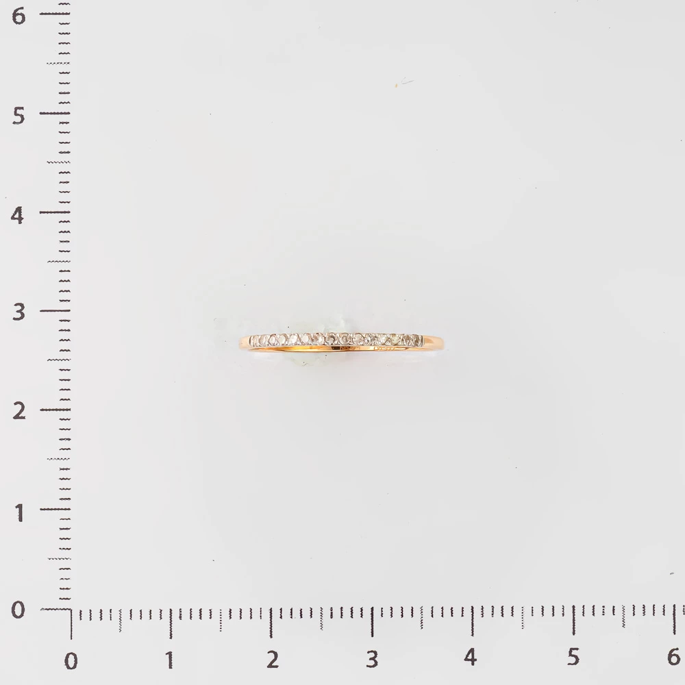 Кольцо с бриллиантом из красного золота 585 пробы