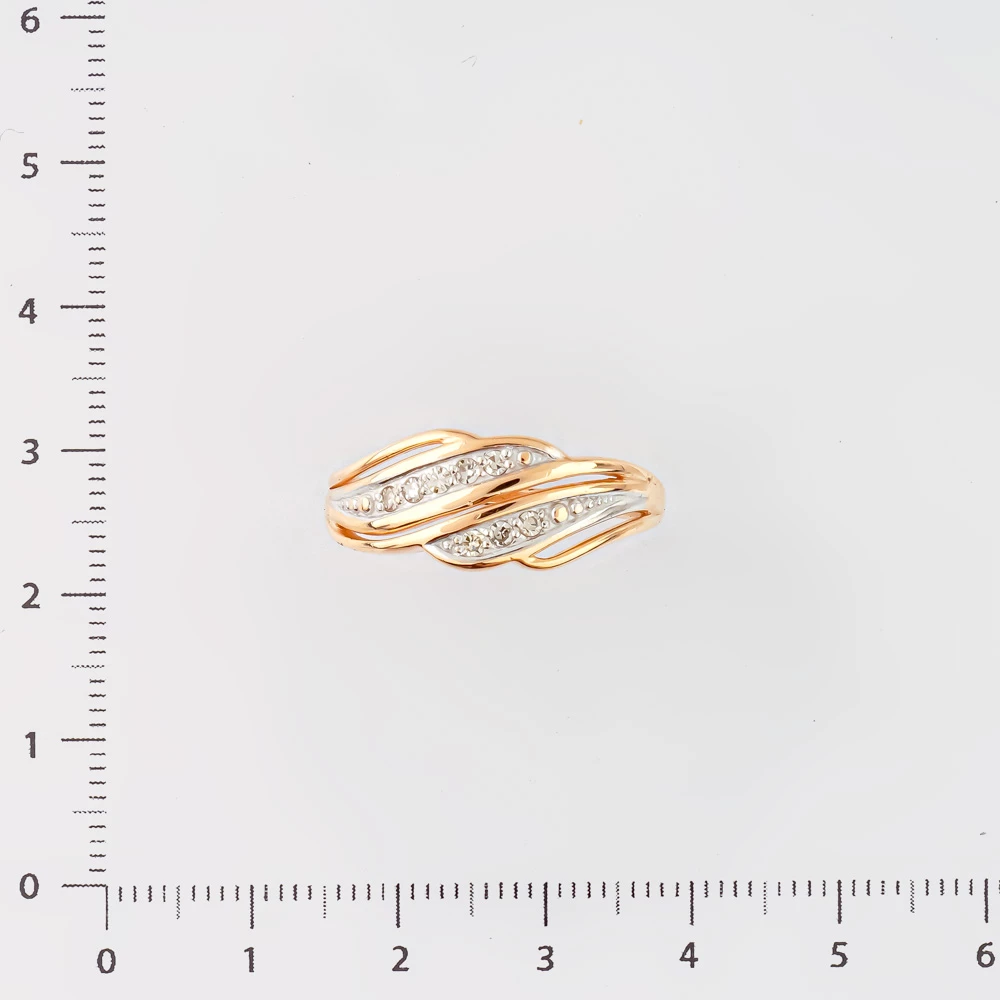 Кольцо с бриллиантом из красного золота 585 пробы