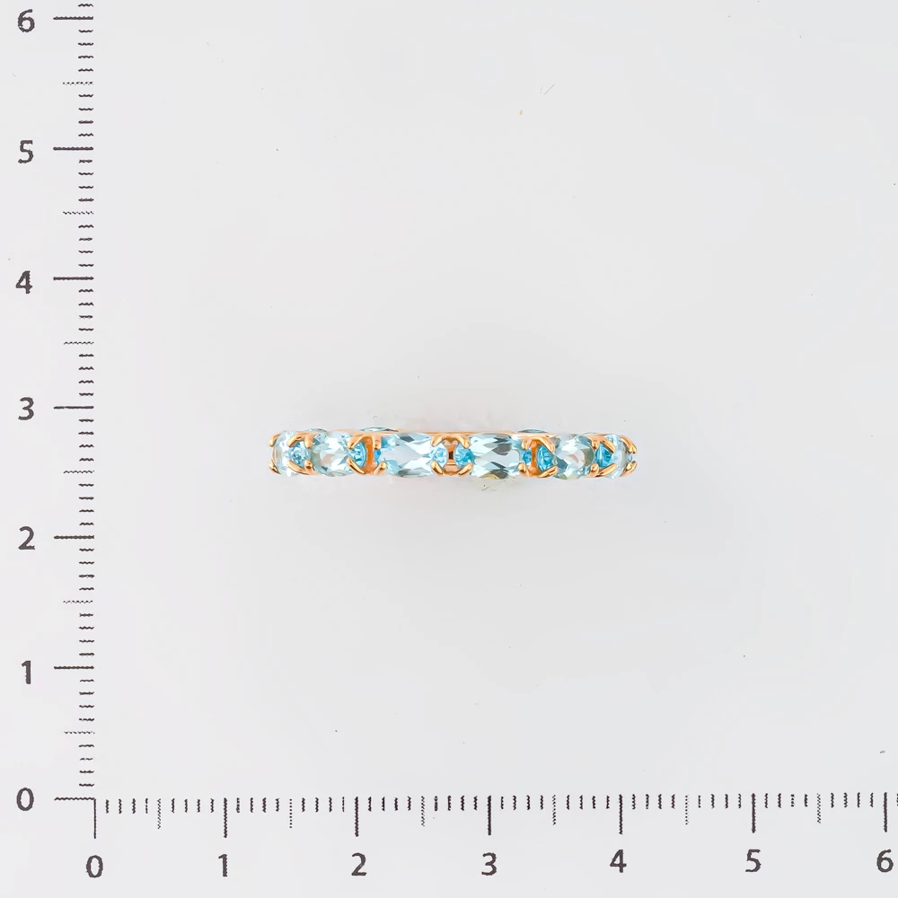 Кольцо с топазом из красного золота 585 пробы