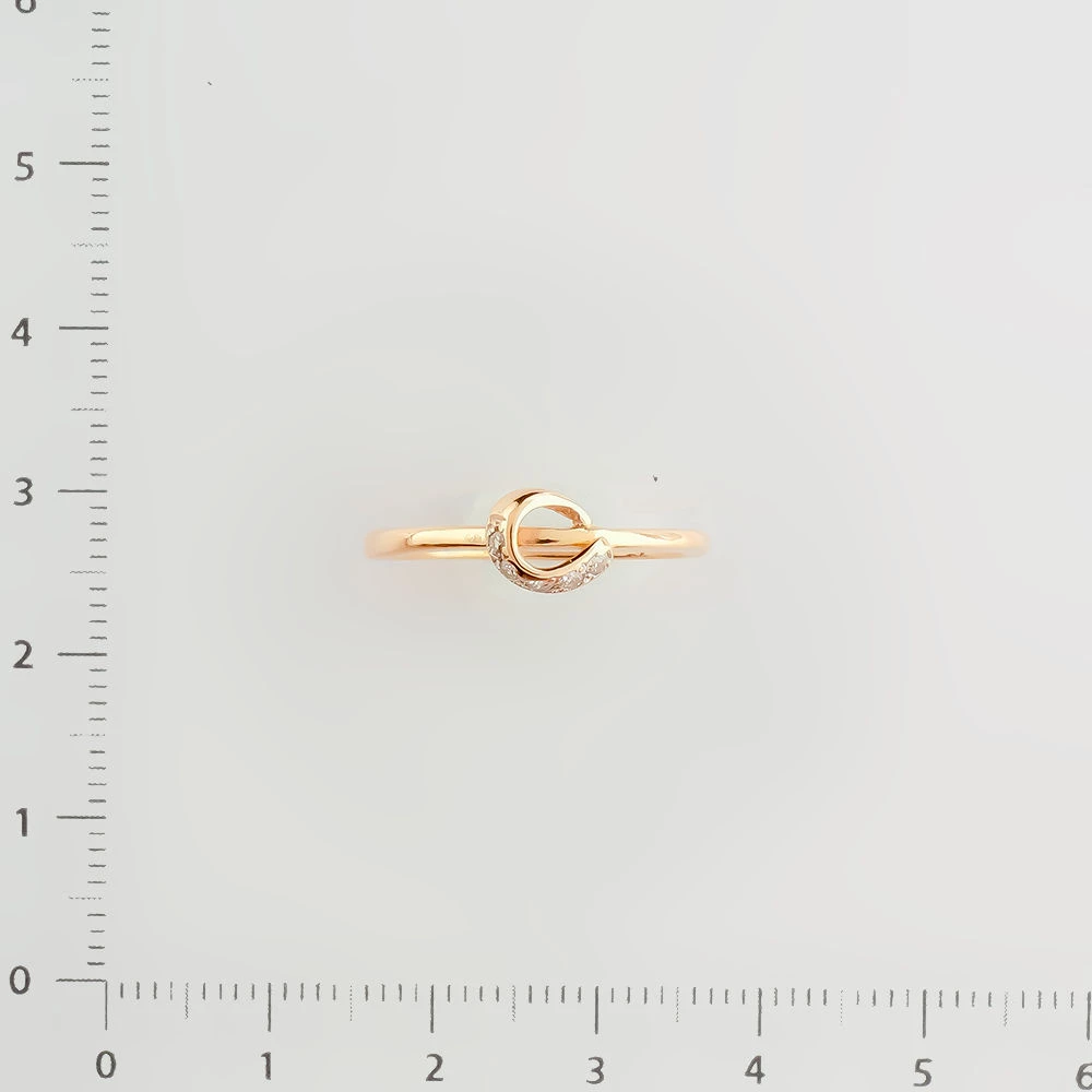 Кольцо с бриллиантом из красного золота 585 пробы