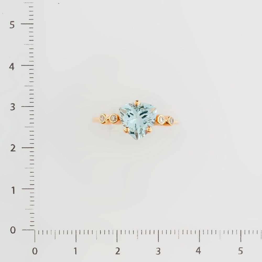 Кольцо с топазом из красного золота 375 пробы