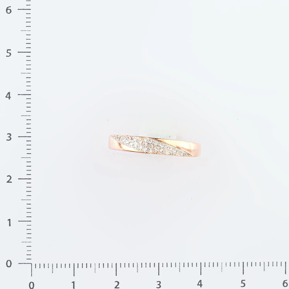 Кольцо с бриллиантом из красного золота 585 пробы