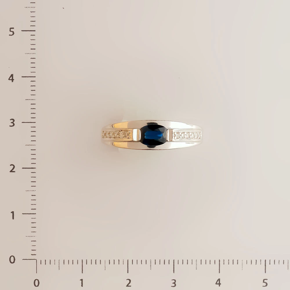 Кольцо с сапфиром из белого золота 585 пробы