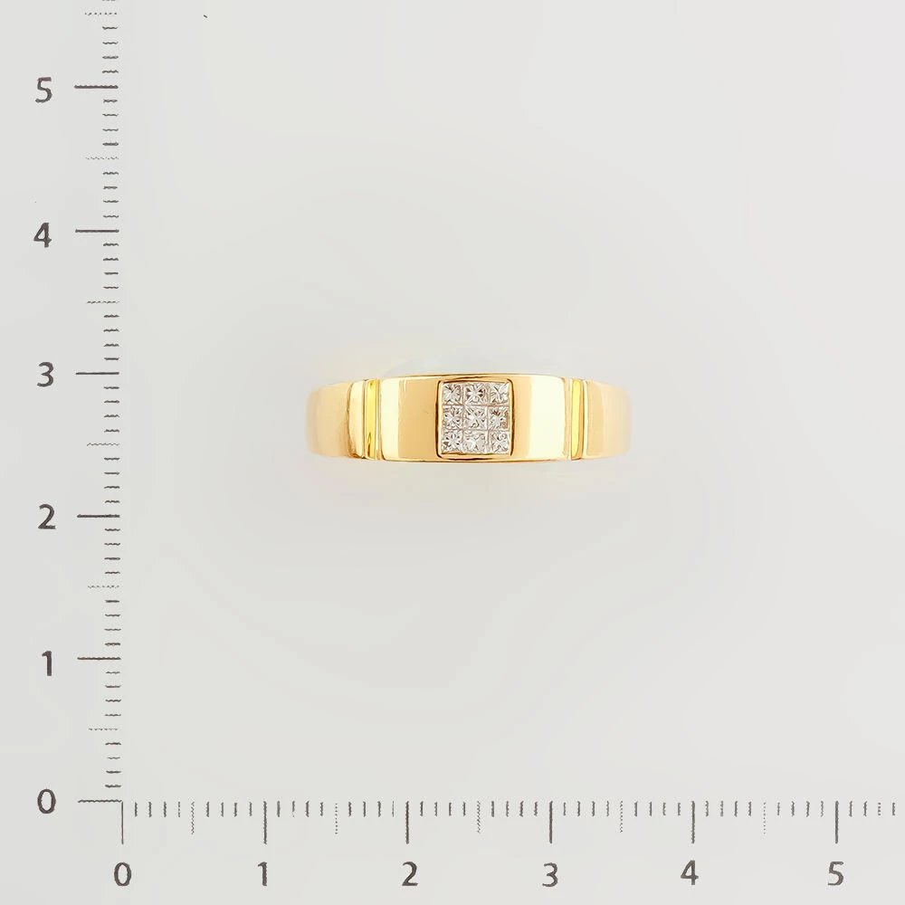 Кольцо с бриллиантом из желтого золота 585 пробы