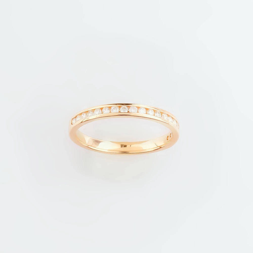 Кольцо с бриллиантом из красного золота 585 пробы