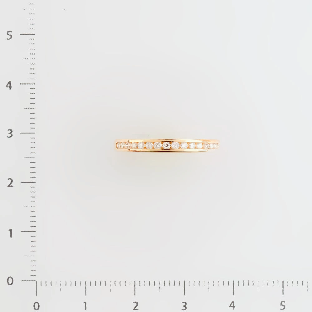 Кольцо с бриллиантом из красного золота 585 пробы