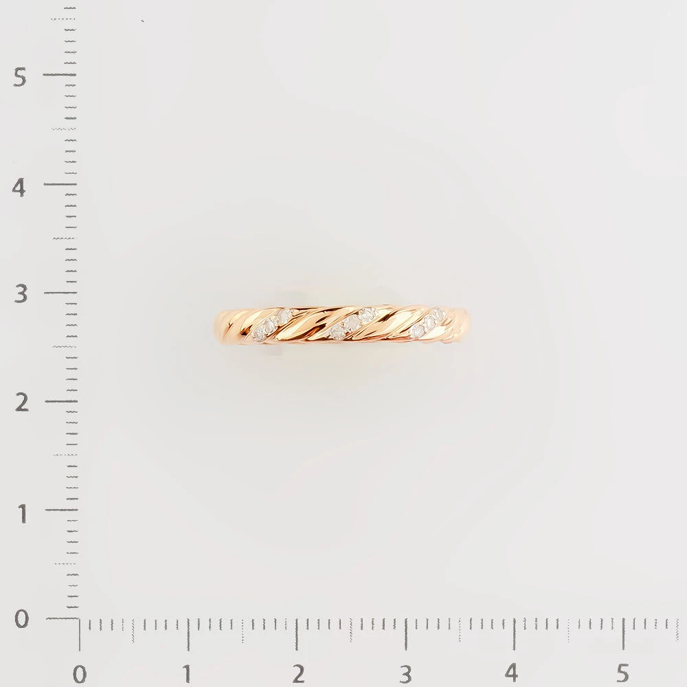 Кольцо с бриллиантом из красного золота 585 пробы