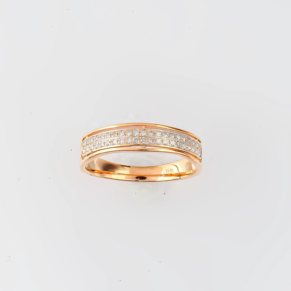 Кольцо с бриллиантом из красного золота 585 пробы