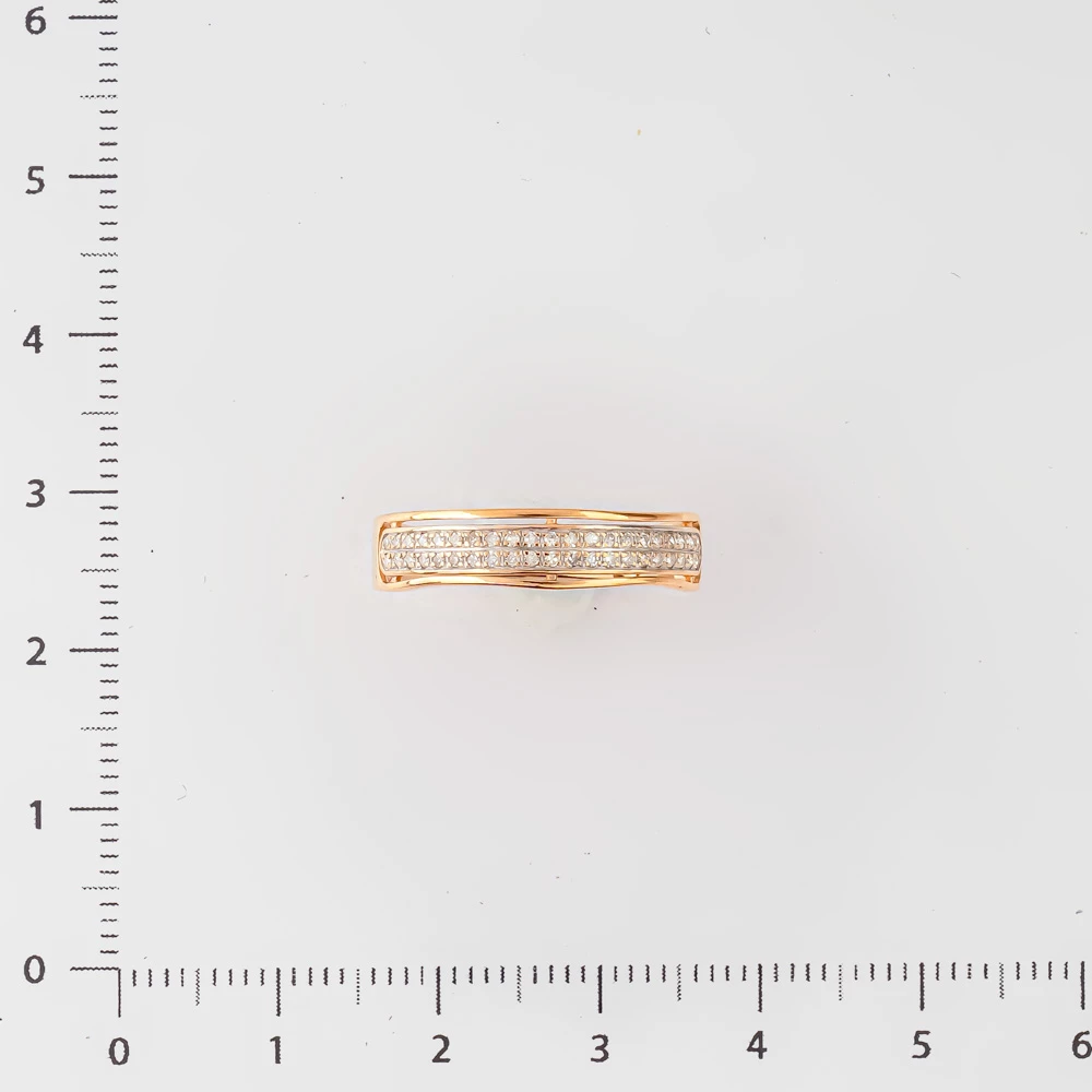 Кольцо с бриллиантом из красного золота 585 пробы