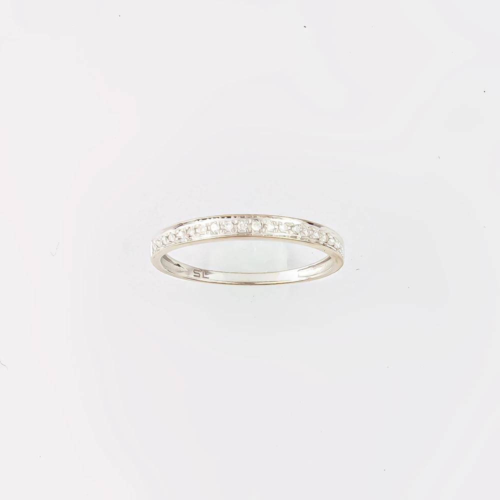 Кольцо с бриллиантом из белого золота 585 пробы