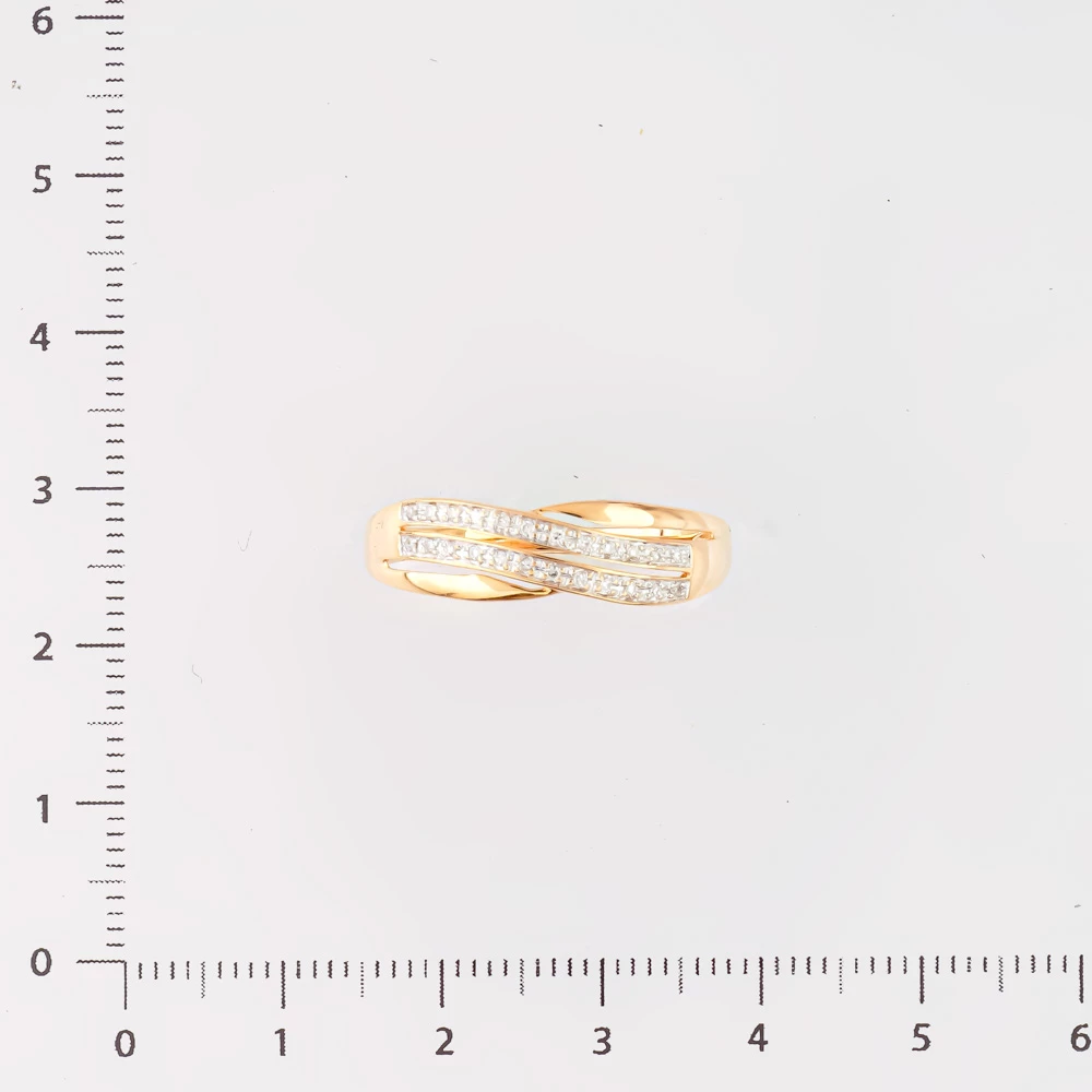 Кольцо с бриллиантом из красного золота 585 пробы