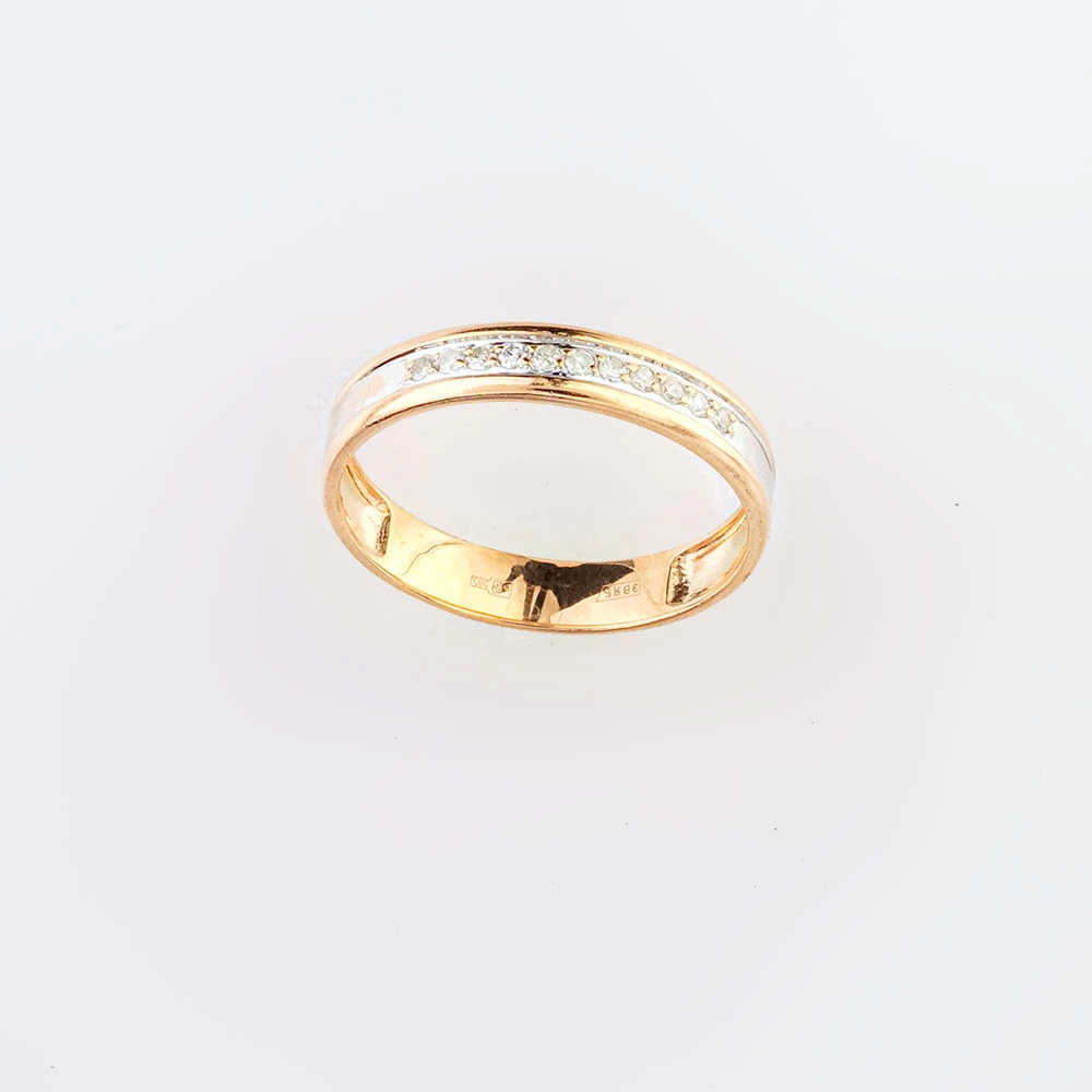 Кольцо с бриллиантом из красного золота 585 пробы