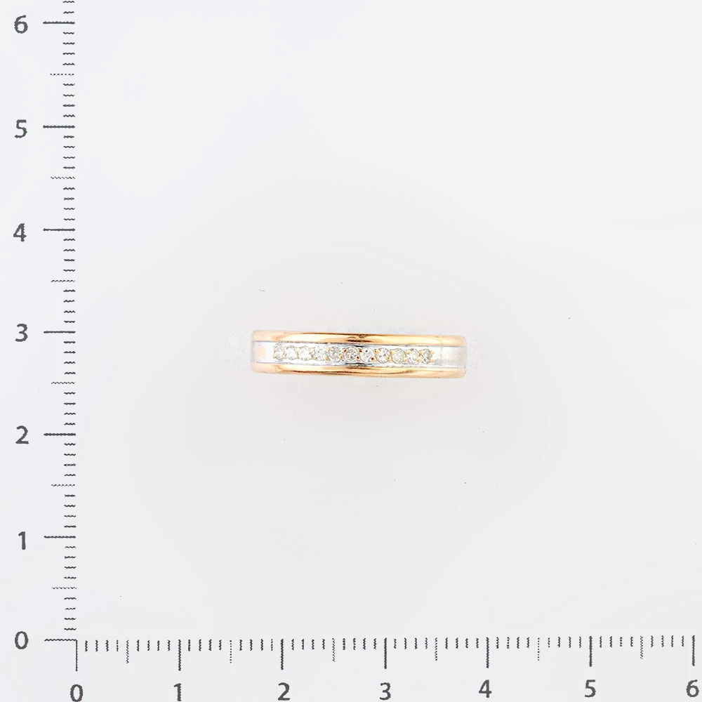 Кольцо с бриллиантом из красного золота 585 пробы