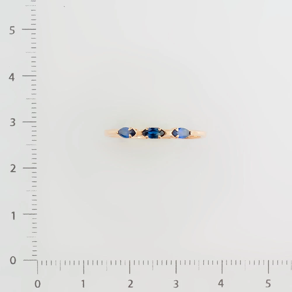 Кольцо с сапфиром из красного золота 375 пробы