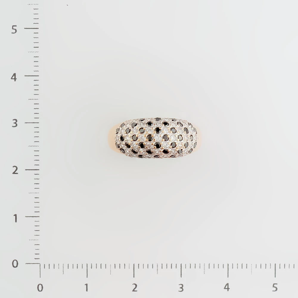 Кольцо с фианитом из красного золота 585 пробы