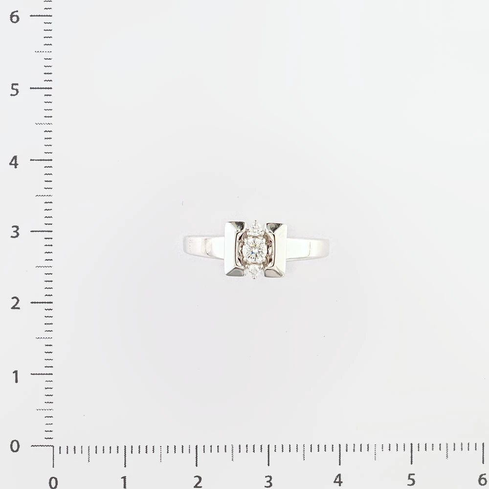 Кольцо с бриллиантом из белого золота 585 пробы