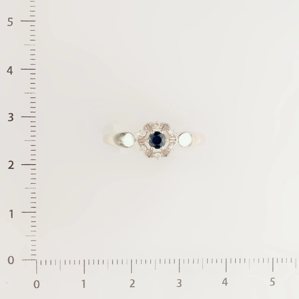 Кольцо с сапфиром из белого золота 585 пробы