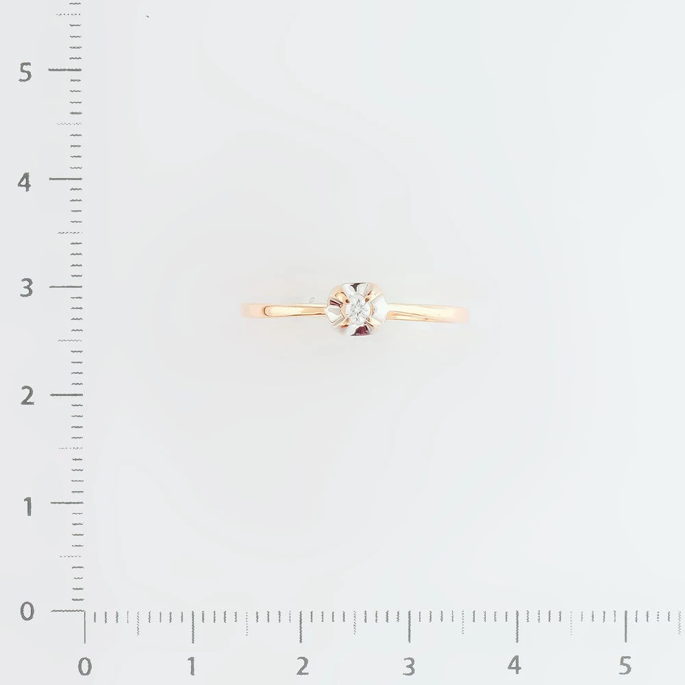 Кольцо с бриллиантом из красного золота 585 пробы Кольцо с бриллиантом из красного золота 585 пробы