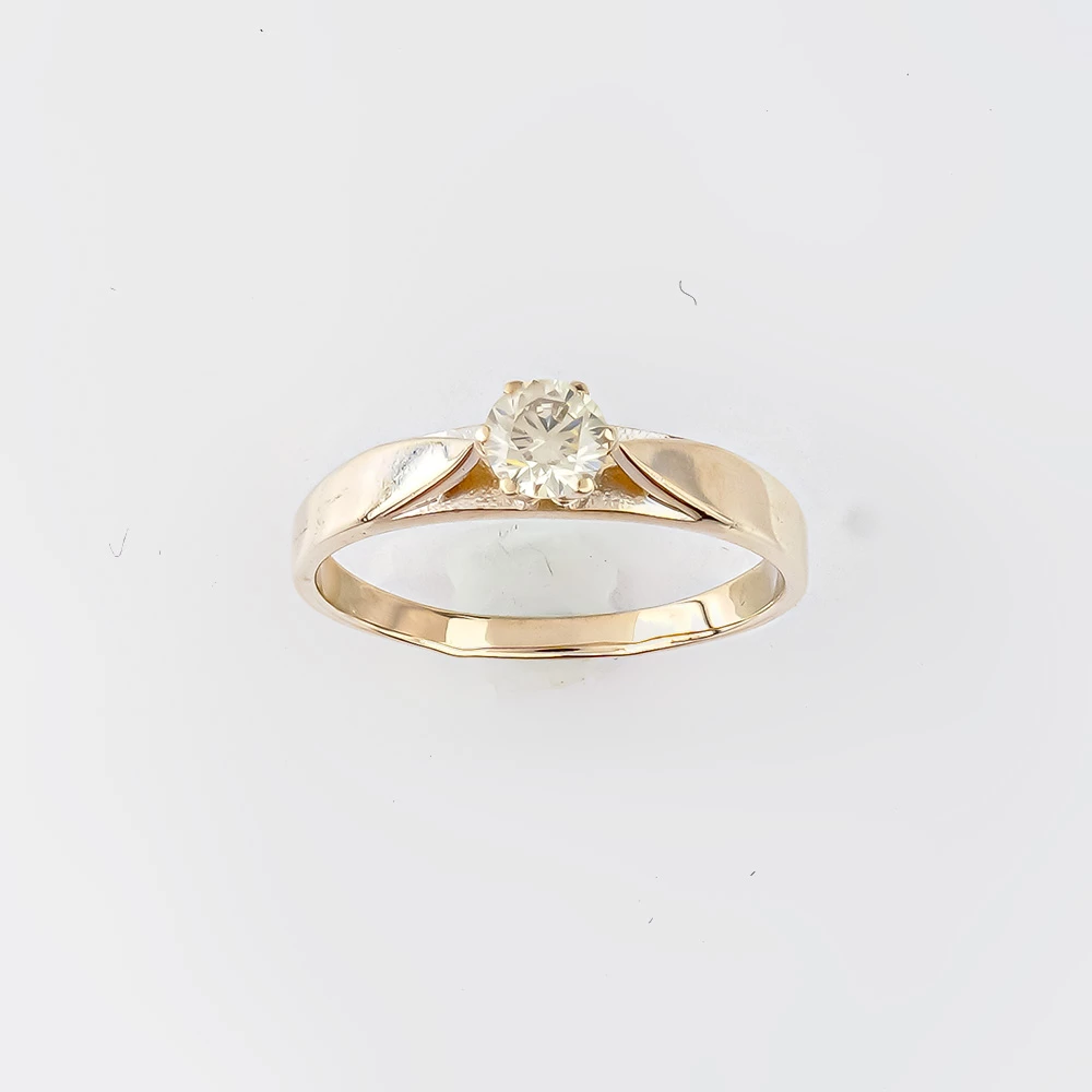 Кольцо с бриллиантом из красного золота 585 пробы