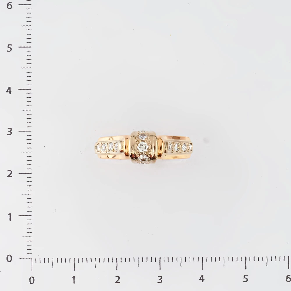 Кольцо с бриллиантом из красного золота 583 пробы