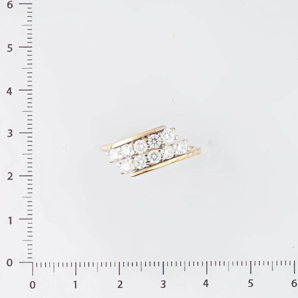 Кольцо с бриллиантом из белого золота 750 пробы