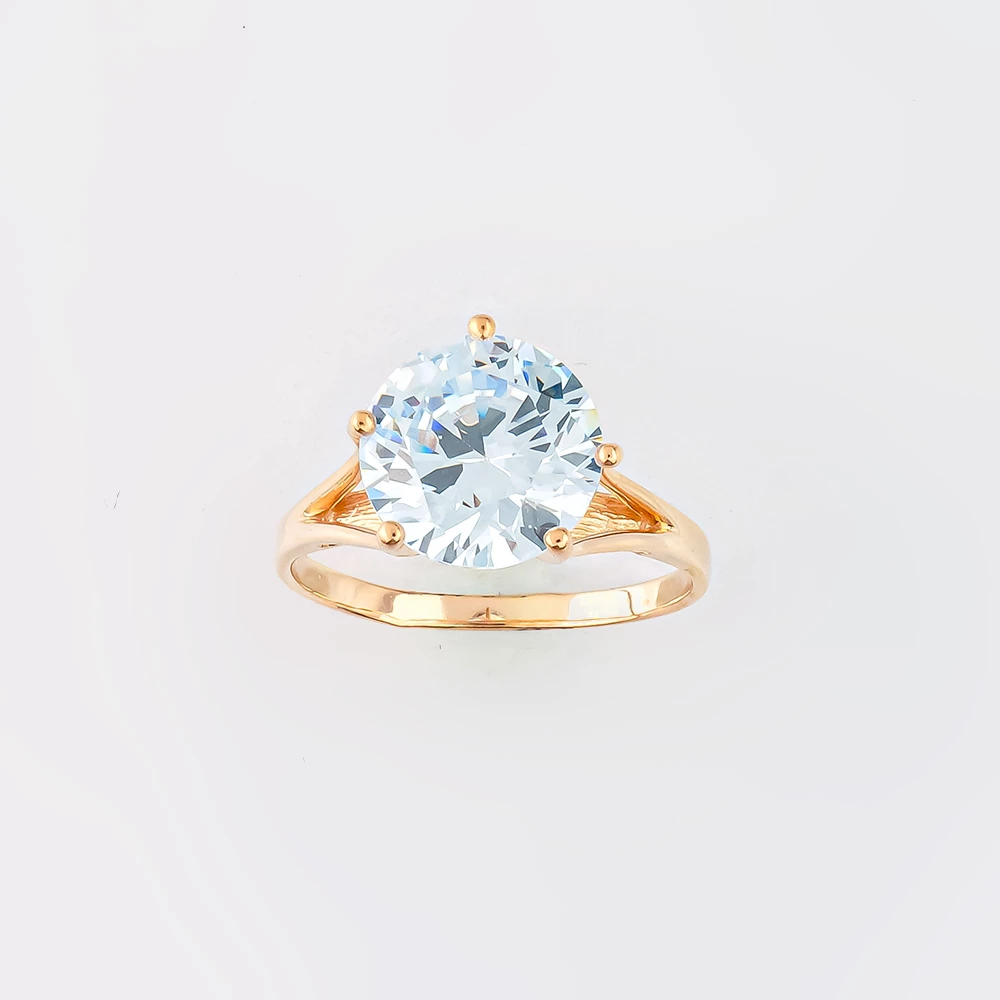 Кольцо с ситаллом из красного золота 585 пробы