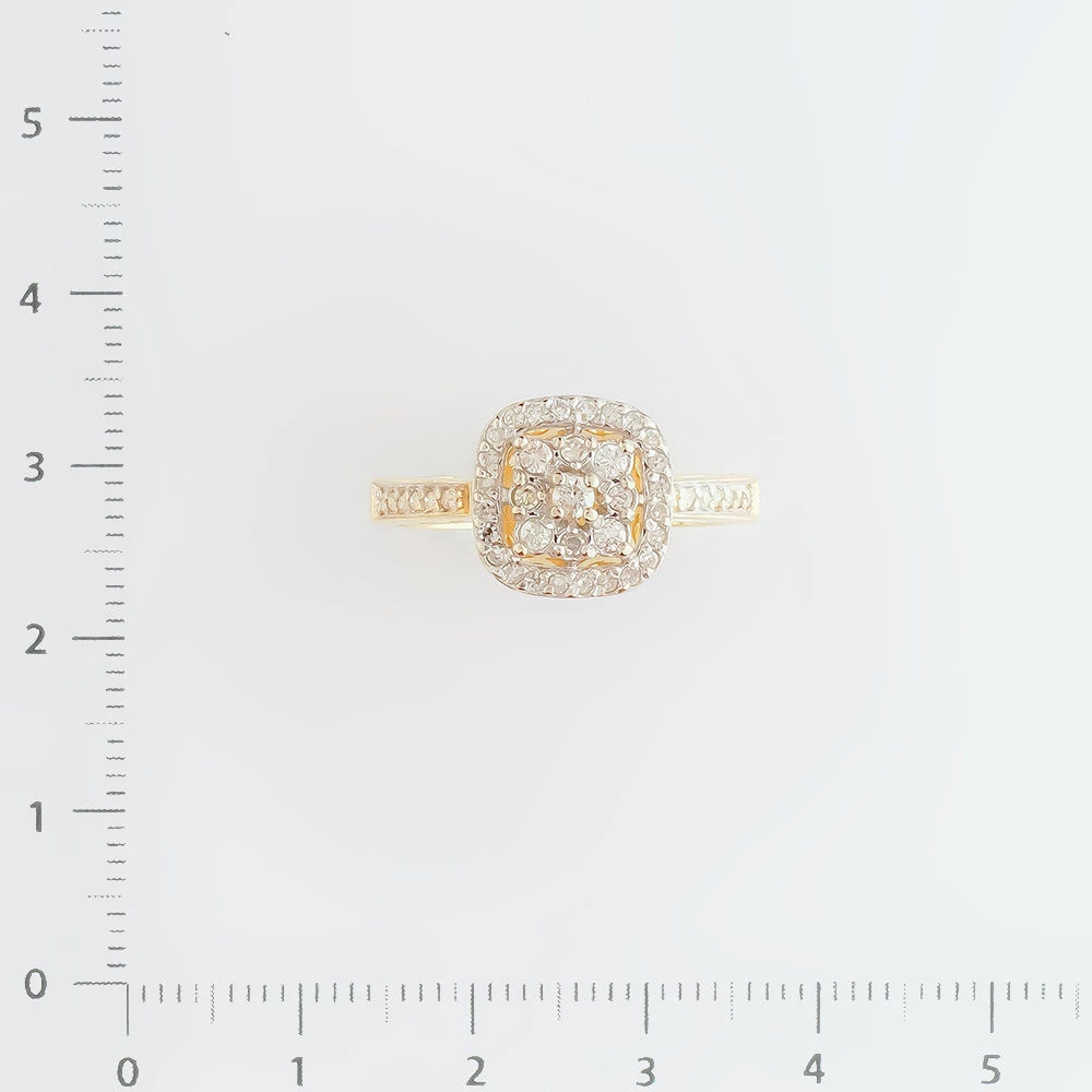 Кольцо с бриллиантом из желтого золота 585 пробы