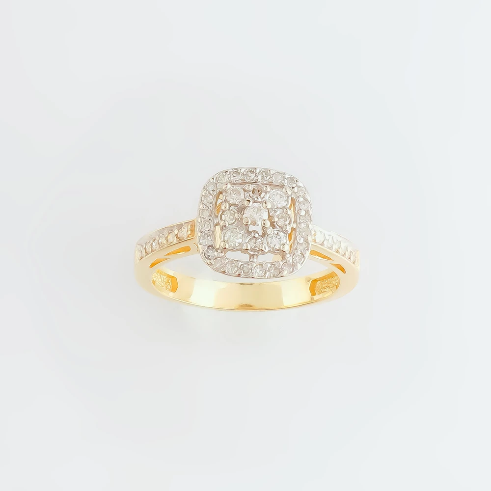 Кольцо с бриллиантом из желтого золота 585 пробы