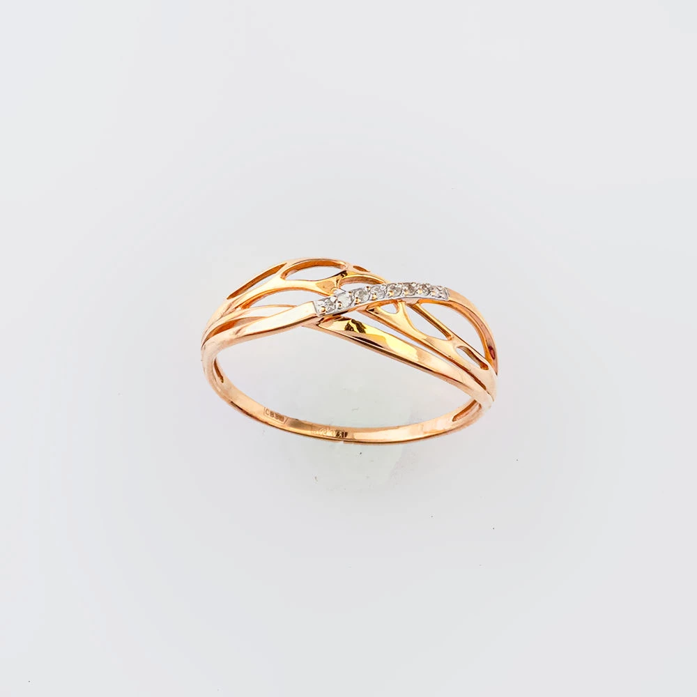 Кольцо с бриллиантом из красного золота 375 пробы