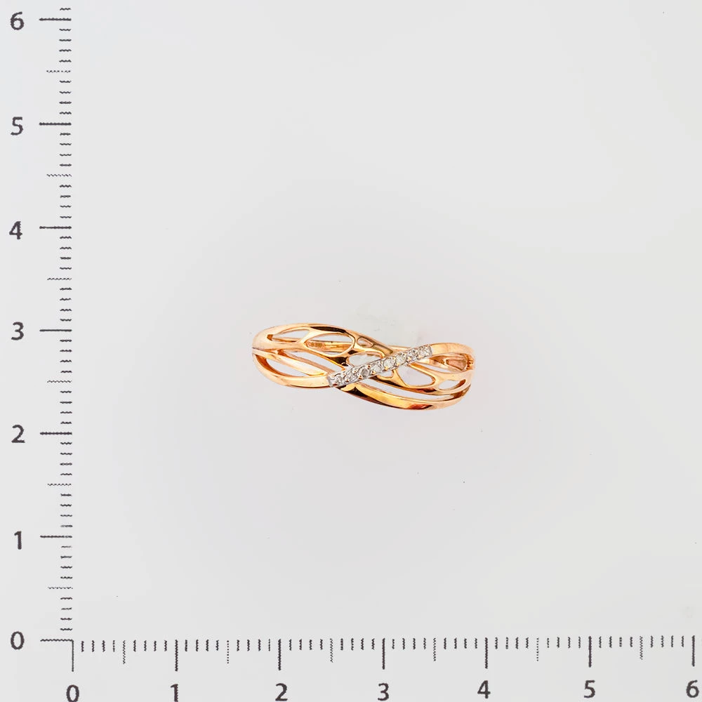 Кольцо с бриллиантом из красного золота 375 пробы