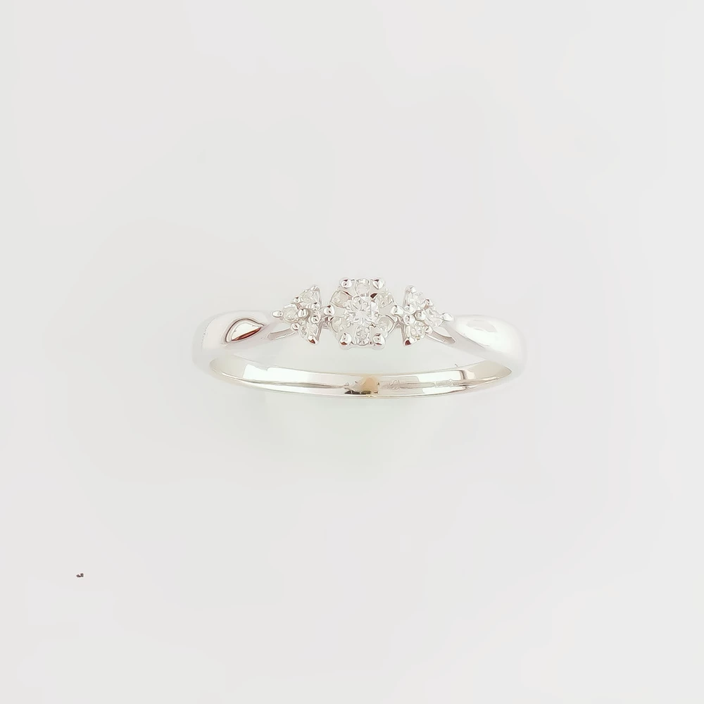 Кольцо с бриллиантом из белого золота 585 пробы