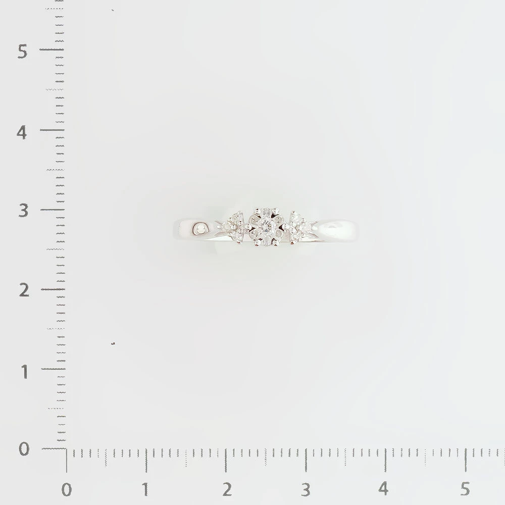 Кольцо с бриллиантом из белого золота 585 пробы