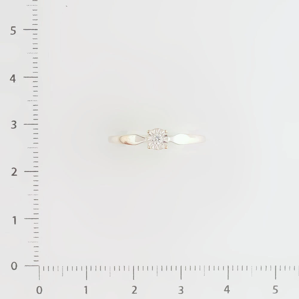 Кольцо с бриллиантом из белого золота 585 пробы