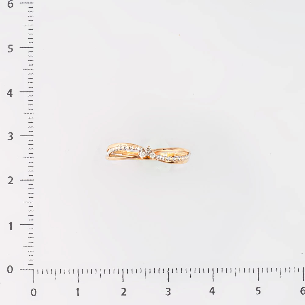 Кольцо с бриллиантом из красного золота 585 пробы