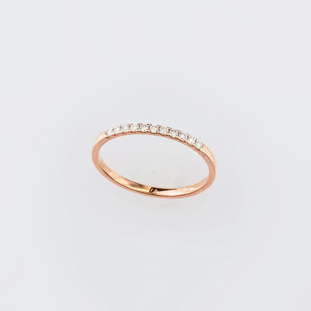 Кольцо с бриллиантом из красного золота 585 пробы