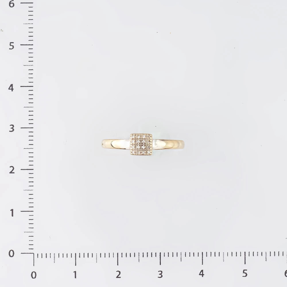 Кольцо с бриллиантом из красного золота 585 пробы