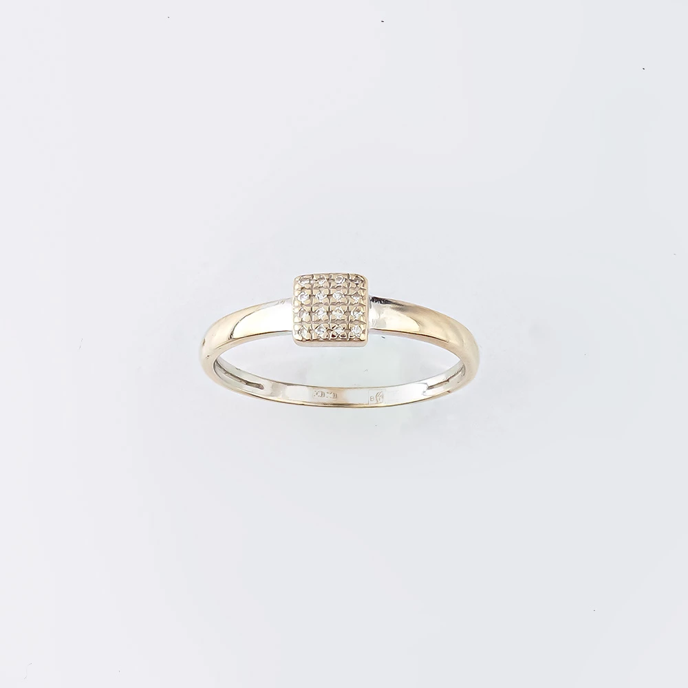 Кольцо с бриллиантом из красного золота 585 пробы