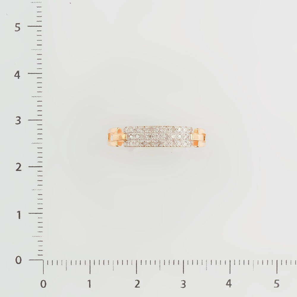 Кольцо с бриллиантом из красного золота 585 пробы