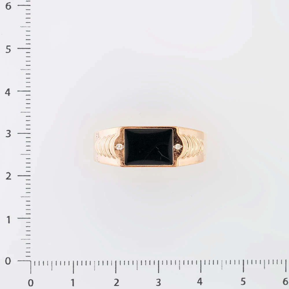 Кольцо с бриллиантом из красного золота 585 пробы