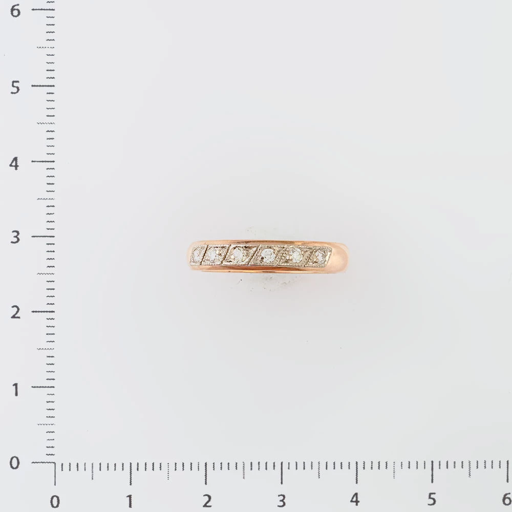 Кольцо с бриллиантом из красного золота 585 пробы