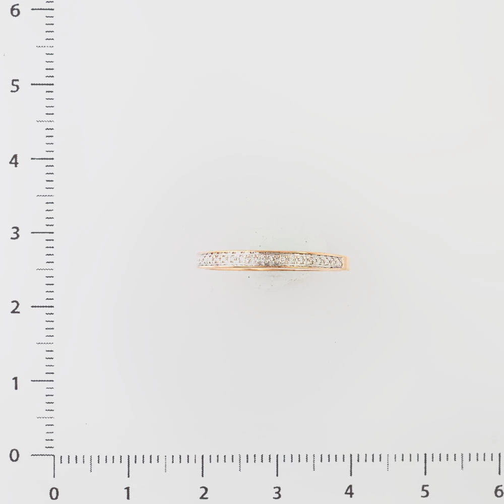 Кольцо с бриллиантом из красного золота 585 пробы