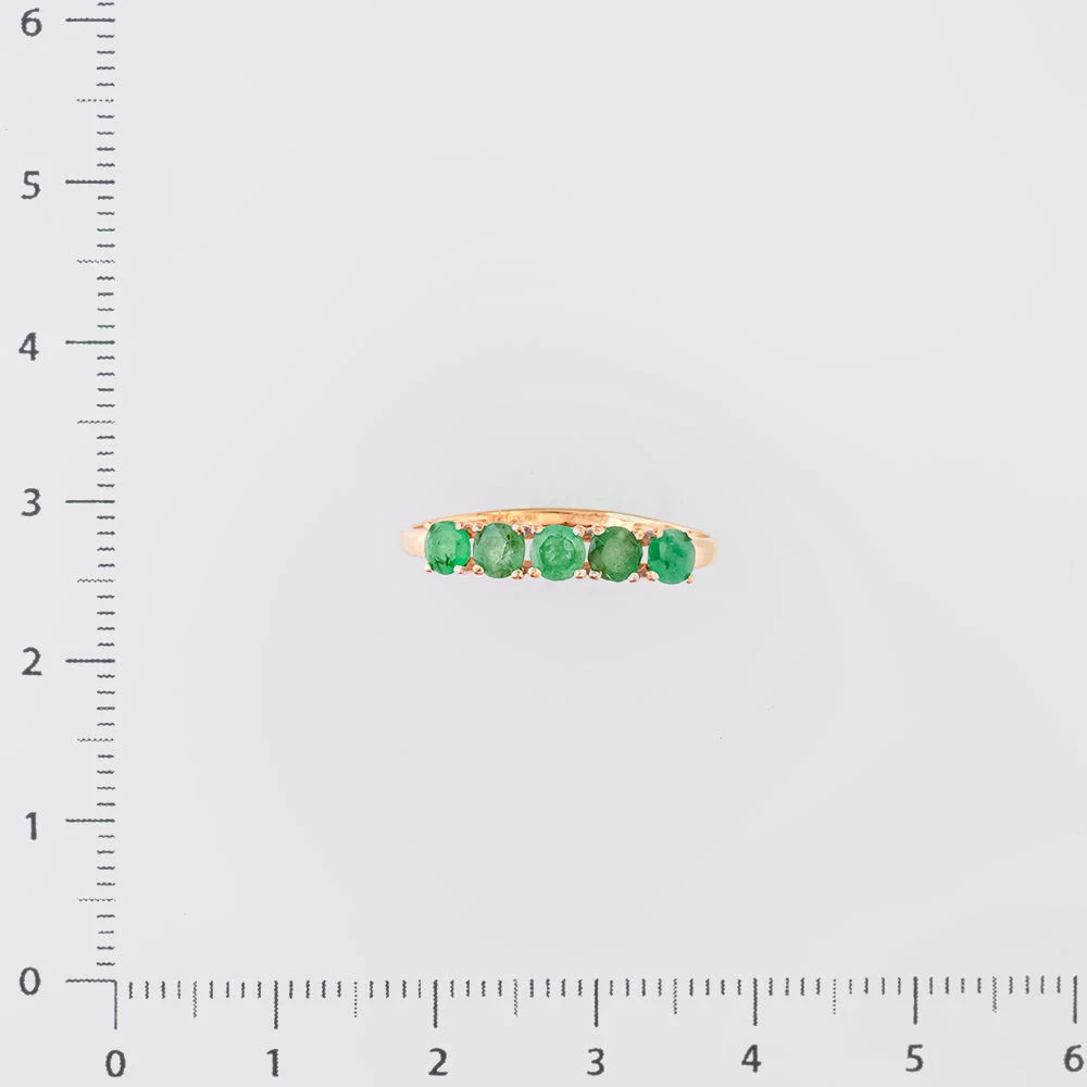 Кольцо с изумрудом из красного золота 585 пробы