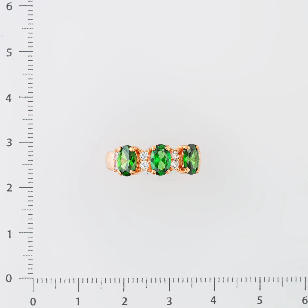 Кольцо с фианитом из красного золота 585 пробы